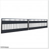 5.8M wide 1.2M High Aluminium Double swing Gates With Plates Fitted in AKL