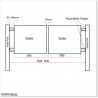 5.8M wide 1.2M High Aluminium Double swing Gates With Plates Fitted in AKL