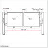 1.2M High Aluminium Flat Top Swing Gates 3M Wide in Auckland.