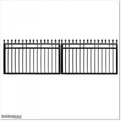 1.2M High Aluminium Flat Top Swing Gates 5.0M Wide in Auckland.