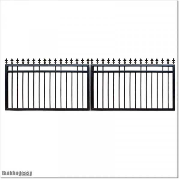 1.2M High Aluminium Flat Top Swing Gates 5.0M Wide in Auckland.
