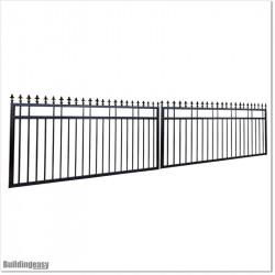 1.2M High Aluminium Flat Top Swing Gates 5.4M Wide in Auckland.