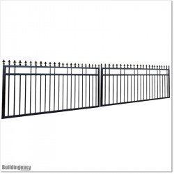 1.2M High Aluminium Flat Top Swing Gates 5.8M Wide in Auckland.