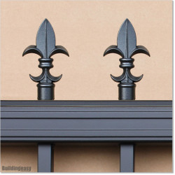 Aluminium Flat Top Pedestrian Gates 1M Wide in Black Colour