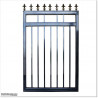 Aluminium Flat Top Pedestrian Gates 1M Wide in Black Colour