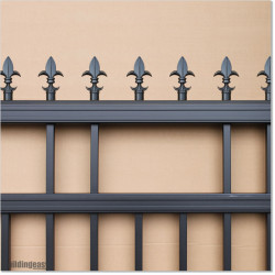 Aluminium Flat Top Pedestrian Gates 1.35M Wide in Black Colour