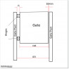 Aluminium Flat Top Pedestrian Gates 1.35M Wide in Black Colour