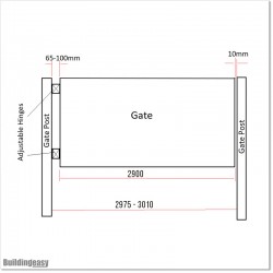 2.9M Wide Aluminium Single Swing Gate in Auckland black Colour.