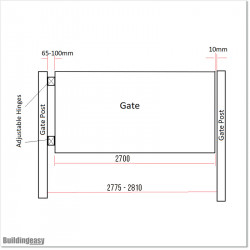 2.7M Wide Aluminium Single Swing Gate in Auckland black Colour.