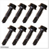 Self-tapping screws are powder coated in black colour. Size M8 X 32mm