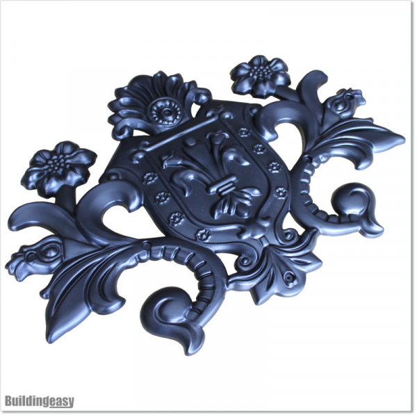 Forged aluminium decoration in shape of soccer logo design