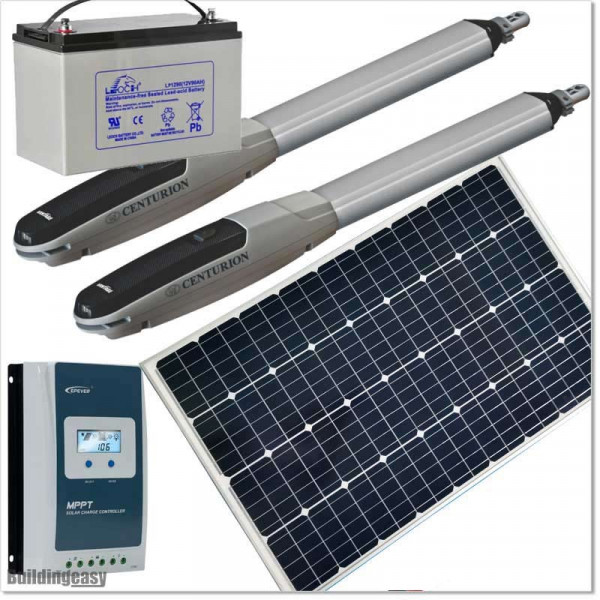 150W / 100AHr Solar Operated Double Swing gate opener