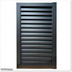 Aluminium Louver Pedestrian Gate 1M wide in Matte Black With Parts 1.8M high