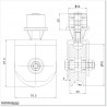360 degrees Turning Gate wheel. Wheels are spring loaded weldable to bottom of the gate sections