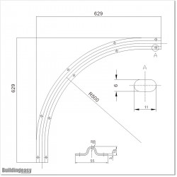 90 degrees Turning Gate wheel. Track is 16mm (R-8)