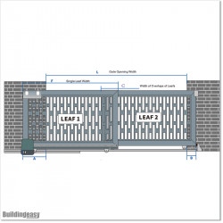 Telescopic gate kit for 8M gate