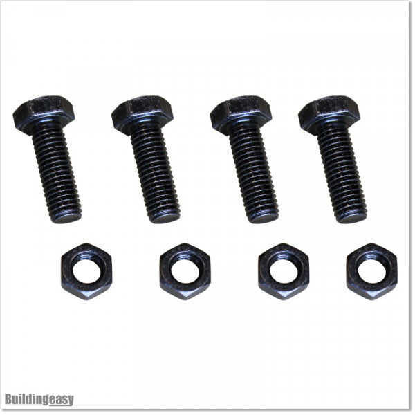 Stainless Steel and Blackened Bolts and Nuts M8 X 25mm