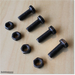 Stainless Steel and Blackened Bolts and Nuts M10 X 30mm