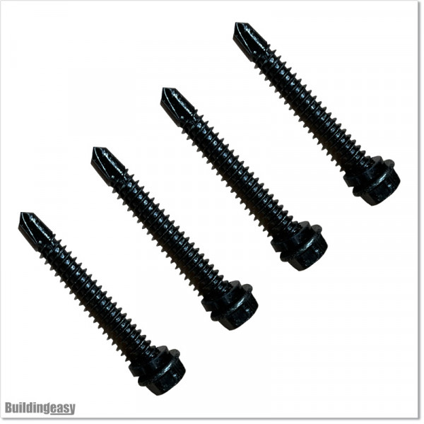 Self Tapping Screws are blackened. Size M6 X 50mm