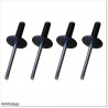 Aluminium Rivets 16mm head diameter. Matte Black colour.