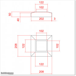 Base cover for 100 X 100 Black Posts