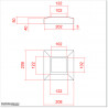Base cover for 100 X 100 Iron Sand colour Posts