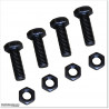 Stainless Steel and Blackened Bolts and Nuts M10 X 30mm
