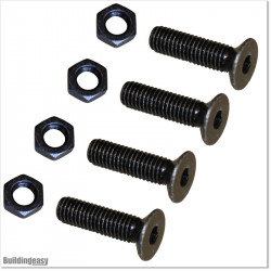 Stainless Steel and Blackened Countersunk Bolt and Nut M8 X 30mm