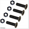 Stainless Steel and Blackened Countersunk Bolt and Nut M8 X 30mm