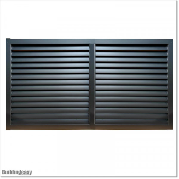 Covered Aluminium Louver 3M Wide Single Swing Gates in Auckland.