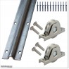 Gate is 3.8M wide and gate height is 1.8M. Gate fits 3.5M post gap