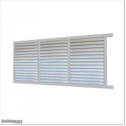 4.5M Wide & 1.8M High Flat Top Louver Sliding Gate in Silver Pearl Colour.