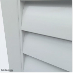 4.5M Wide & 1.8M High Flat Top Louver Sliding Gate in Silver Pearl Colour.