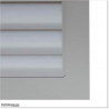 4.5M Wide & 1.8M High Flat Top Louver Sliding Gate in Silver Pearl Colour.