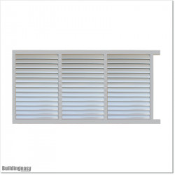 Silver Colour 4M Wide Louver Aluminium Sliding Gate 1.7M High in Auckland