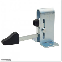 Self-locking and adjustable swing gate stopper. Use it when the gate is at open position