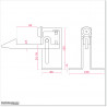 Self-locking and adjustable swing gate stopper. Use it when the gate is at open position