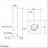 Post is powder coated in White colour. Post is 2.0M long. Post base is 200 X 200 and 10mm thick