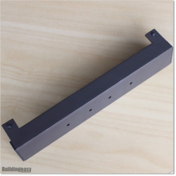 Aluminium Louver Pedestrian Gate 1M wide in Iron Sand With Parts 1.8M high