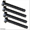 Galvanized and blackened concrete bolts M10 X 100mm