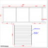 4.5M Wide & 1.8M High Flat Top Louver Sliding Gate in Silver Pearl Colour.