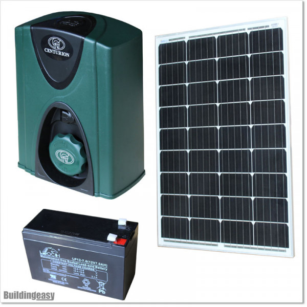 Light duty Centurion D2 solar powered sliding gate opener