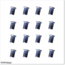 Large Flange Head M8 Aluminium Rivet Nut 16 pieces