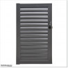 Aluminium Louver Pedestrian Gate 1M wide in Iron Sand With Parts 1.8M high