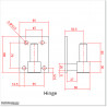 Pedestrian Tongue & Groove gate is 1.0M wide and gate height is 1.75M. Gate comes with a Lock