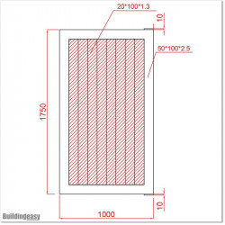 Pedestrian Tongue & Groove gate is 1.0M wide and gate height is 1.75M. Gate colour RAL7016 (Anthracite Grey)