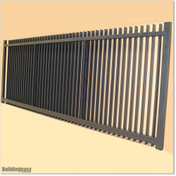Sliding Finn Gate 3.8MX1.5M Gate is 3.8M wide and gate height is 1.5M