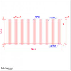 Sliding Finn Gate 3.8MX1.5M Gate is 3.8M wide and gate height is 1.5M