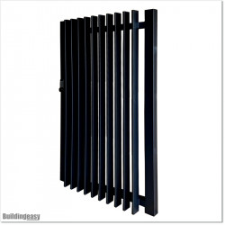 Finn Gate is 1000mm wide (excluding hinge gap) and 1750mm high. Gate comes with Button Lock and Stricker Bracket