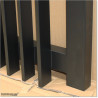 Finn Gate is 1000mm wide (excluding hinge gap) and 1450mm high. Gate comes with Button Lock and Stricker Bracket
